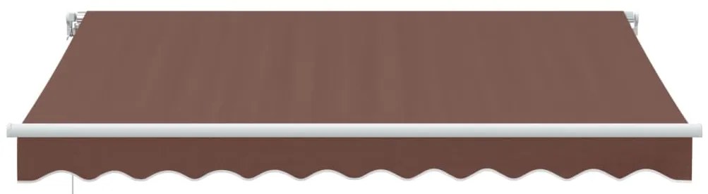 Toldo retrátil manual 300x250 cm castanho
