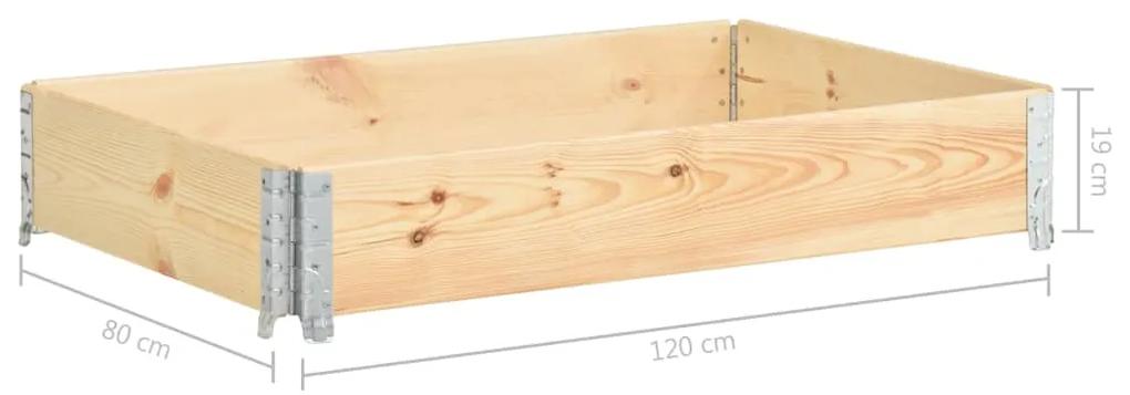 Canteiro elevado 80x120 cm madeira de pinho maciça