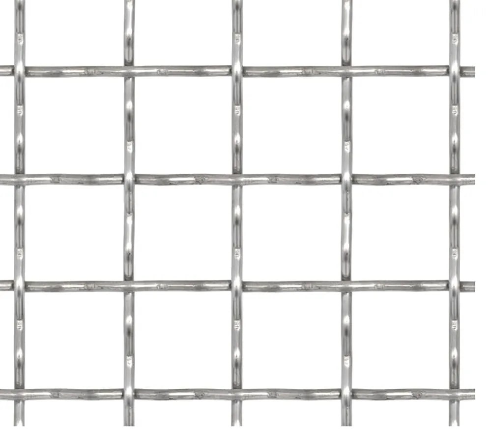Cerca de arame frisado aço inoxidável 100x85 cm 21x21x2,5 mm