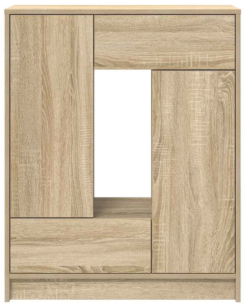 Aparador com gavetas e portas 73x31x90 cm carvalho sonoma