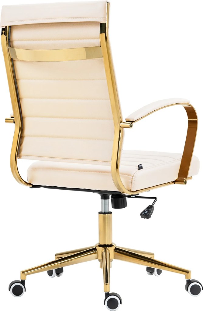 Cadeira de escritório de Couro Sintético Havana Creme