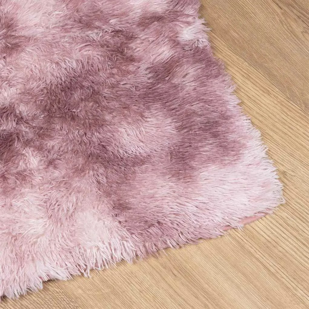 Tapete shaggy de pelo alto NAVARRA 240x240 cm rosa empoeirado