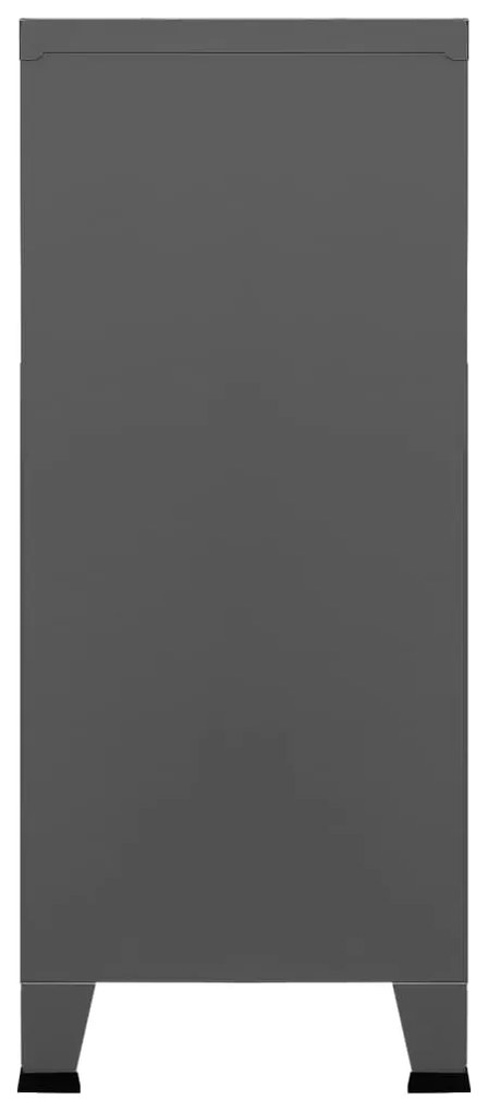 Aparador de arrumação industrial 90x40x100 cm aço antracite