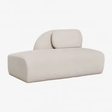 Módulo Divã Esquerdo Para Sofá Modular Em Chenille Coquette Chenille Bege Creme - Sklum