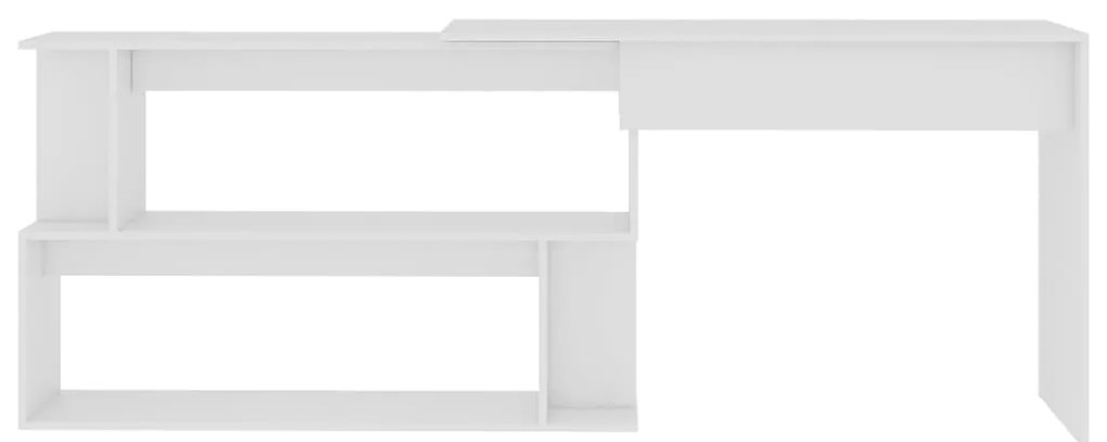 Secretária de canto 200x50x76 cm derivados de madeira branco