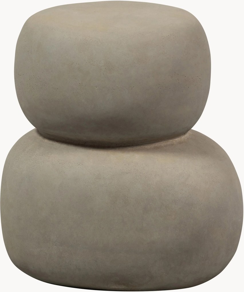 Mesa de apoio de jardim com forma orgânica e aspeto de betão Oda