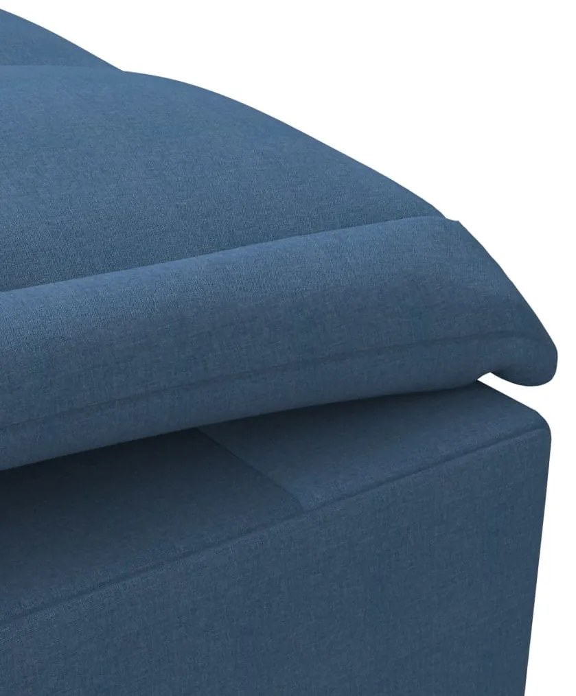 Chaise lounge de massagem com rolo tecido azul