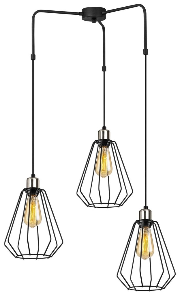 Candeeiro de Teto Kese – Preto – Diâmetro 68 cm, Altura 100 cm