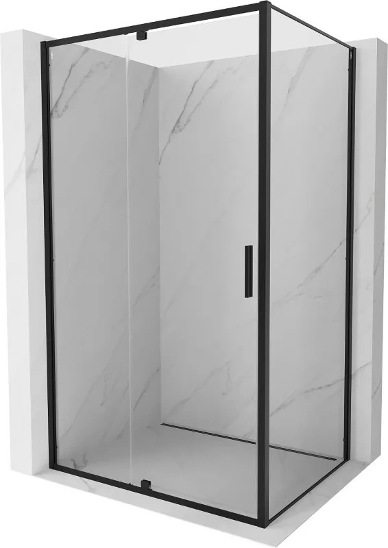 Mexen Exo cabine de duche de abrir 115 x 85 cm, transparente, preta - 819-115-085-70-00