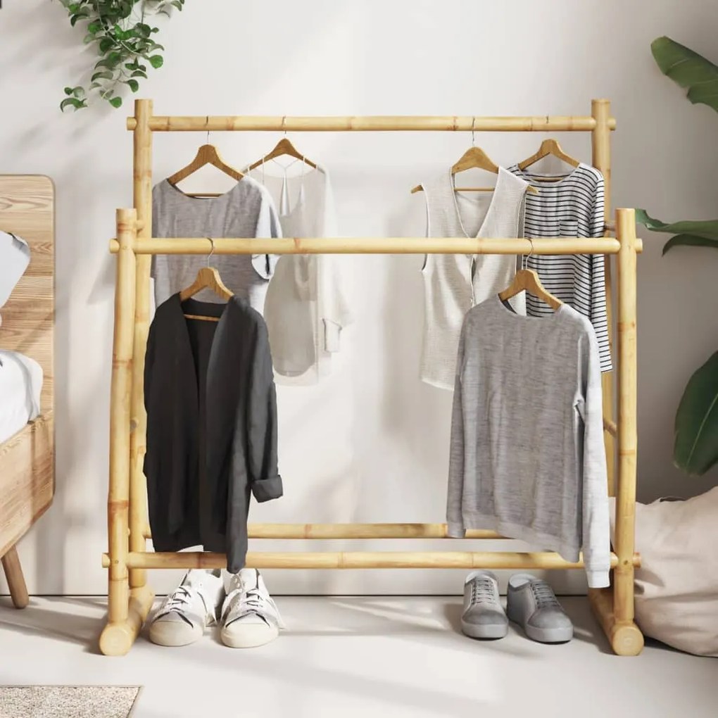 Suporte para roupas 100x30x100 cm bambu