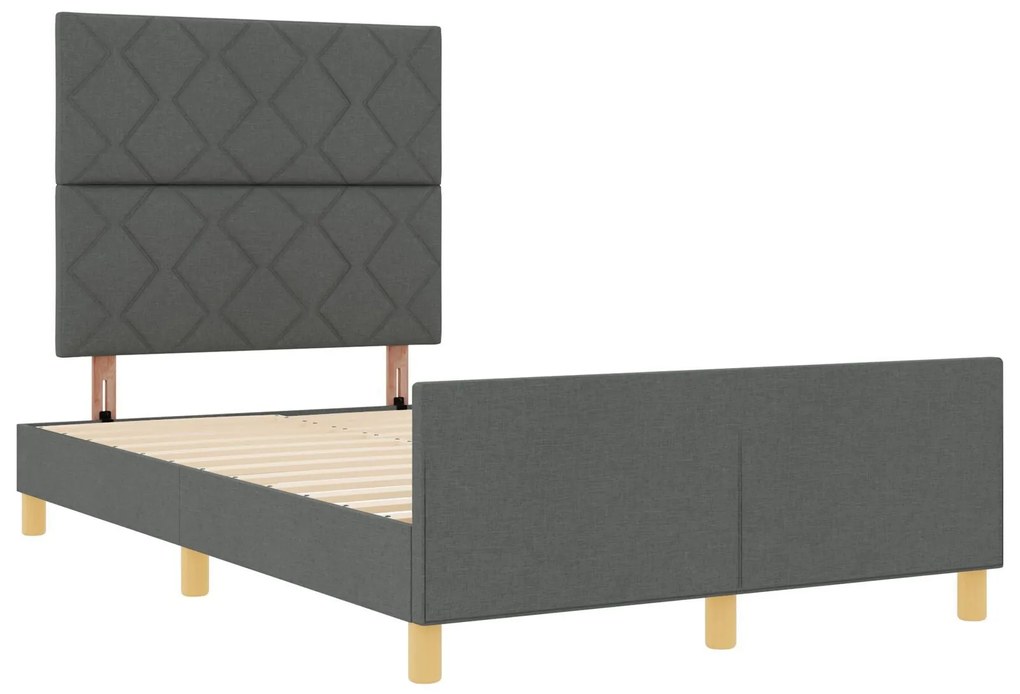 Cama vidaXL Cinza Escuro 120x200 cm em Tecido