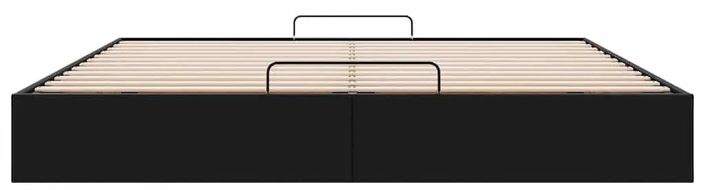 Estrutura de cama otomana sem colchão 200x200 cm preto