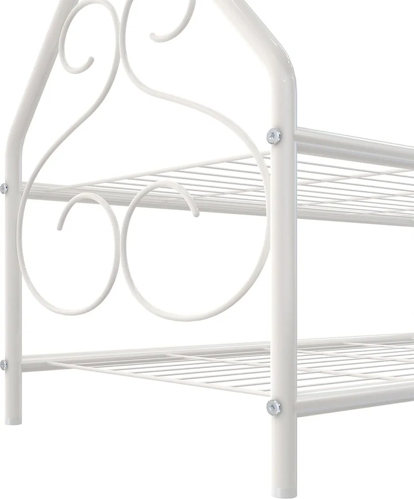Cabide Guarda Roupa vintage com sapateira 92 x 173 x 41 cm bege