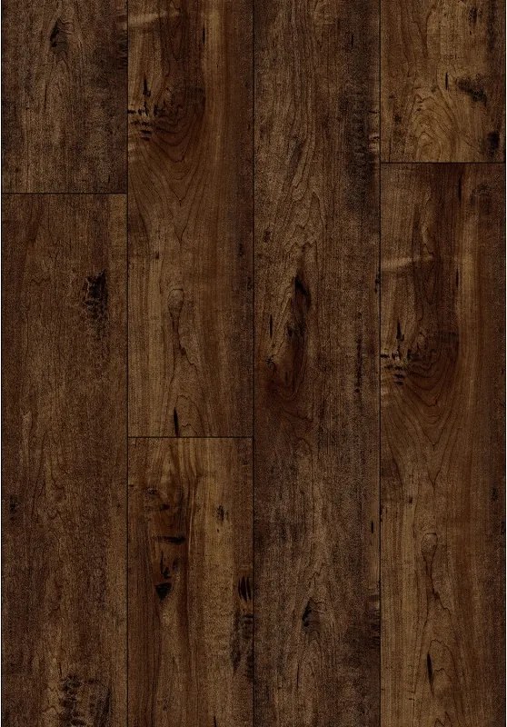 Mexen Boston painéis vinílicos 1240 x 182 mm SPC 6,5 mm, suporte IXPE 1,5 mm, 4 V-Fuga, Cereja - F1060-1240-182-505-4V1-01