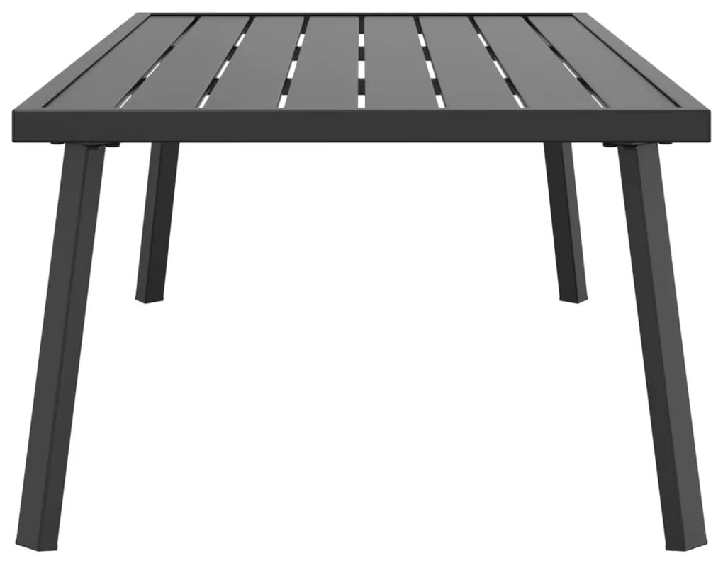 Mesa de centro de jardim 110x55x35 cm aço antracite