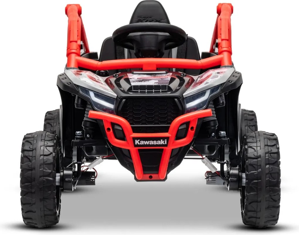 Carro elétrico para crianças Kawasaki TERYX KRX 1000 12V, controlo remoto, bateria de lítio, 2 motores de 25 W, com licença Vermelho