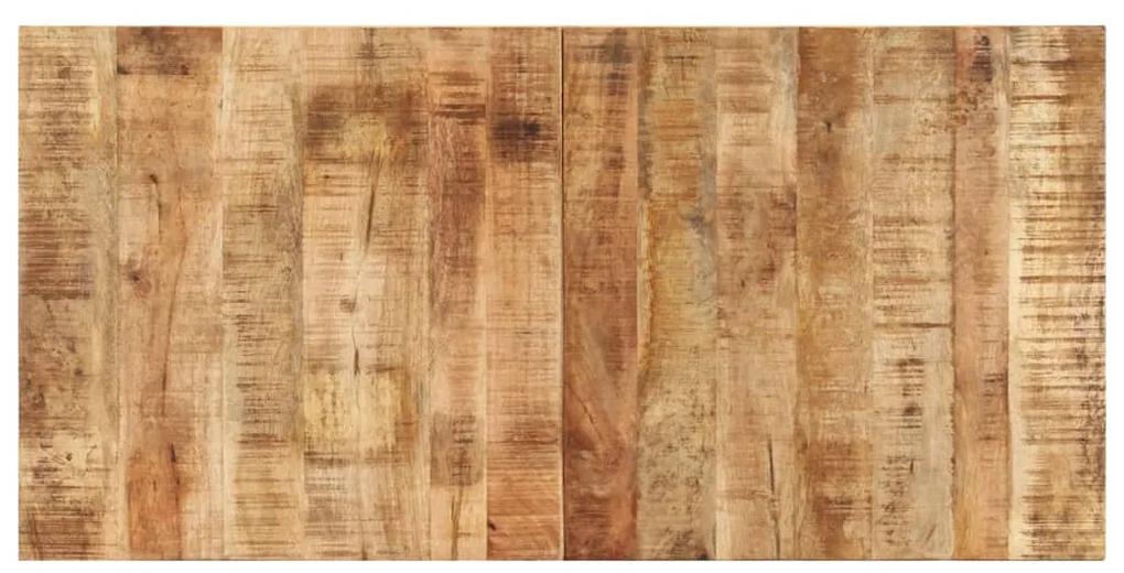 328347 vidaXL Tampo de mesa 120x60x(2,5-2,7) cm madeira de mangueira áspera