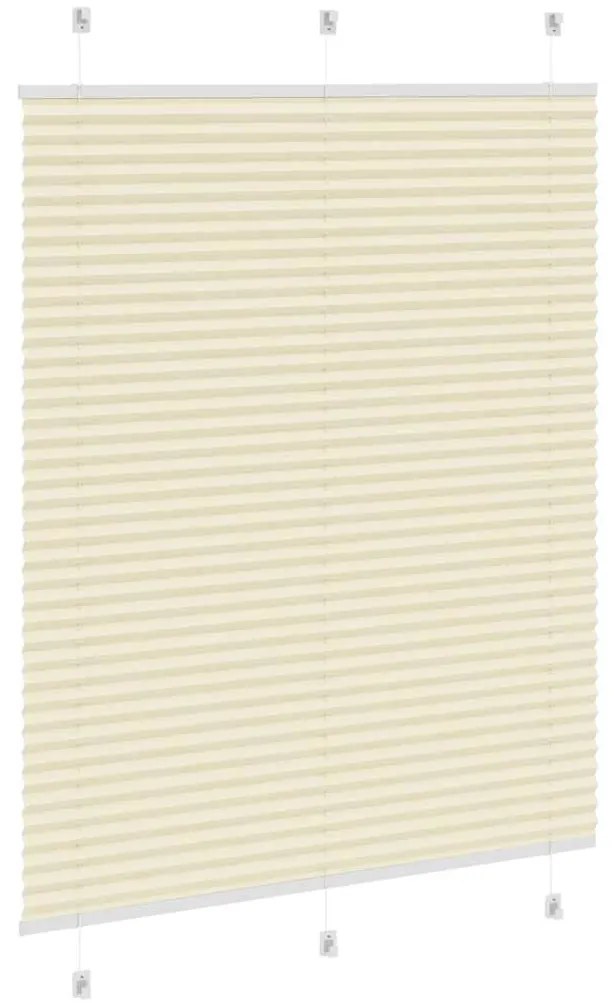 Creme Plissada Cega 105x100 cm Largura Tecido 104,4cm Poliéster