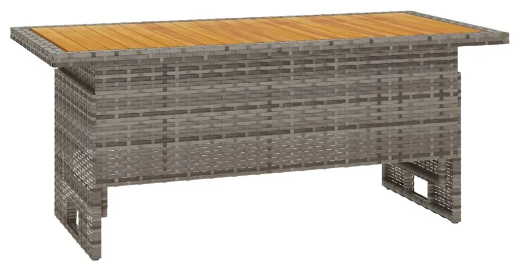 2 pcs conjunto lounge de jardim c/ almofadões vime PE cinzento