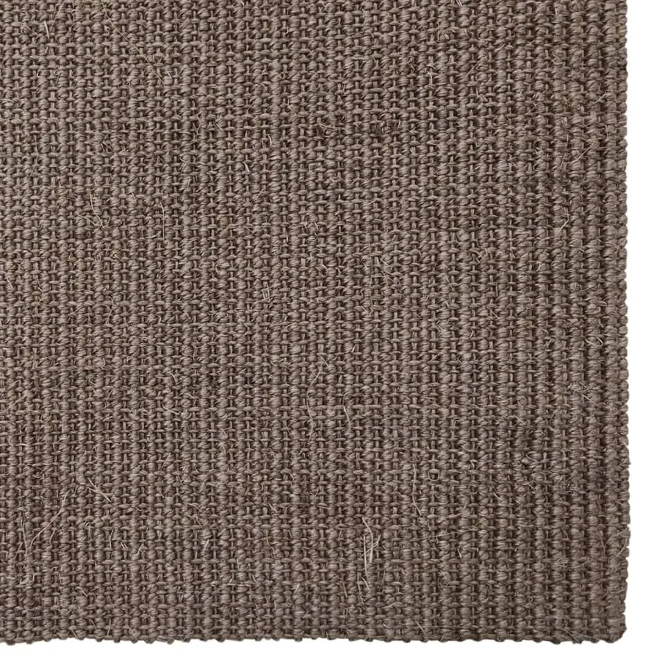 Tapete de sisal para poste arranhador 80x250 cm castanho