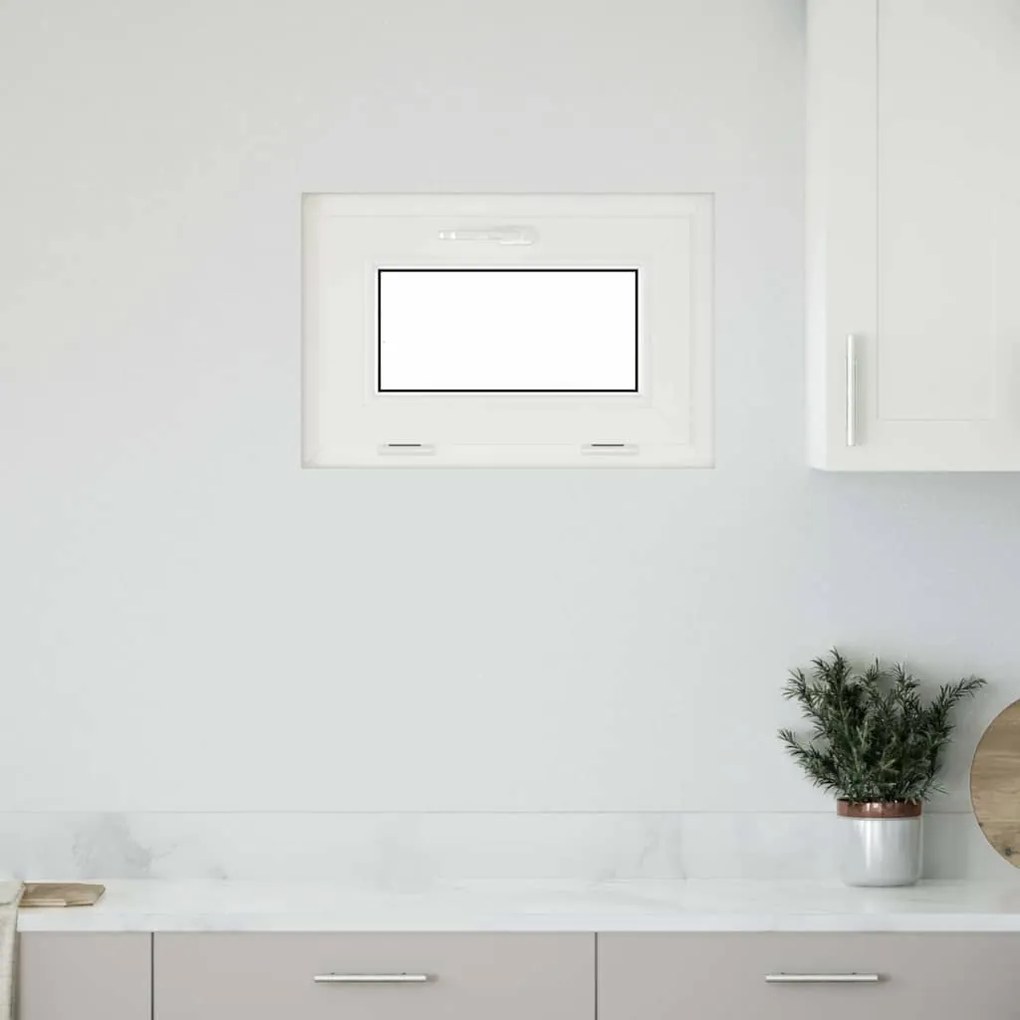vidaXL Janela de porão RISOR 60x40 cm basculante 2 vidros antracite