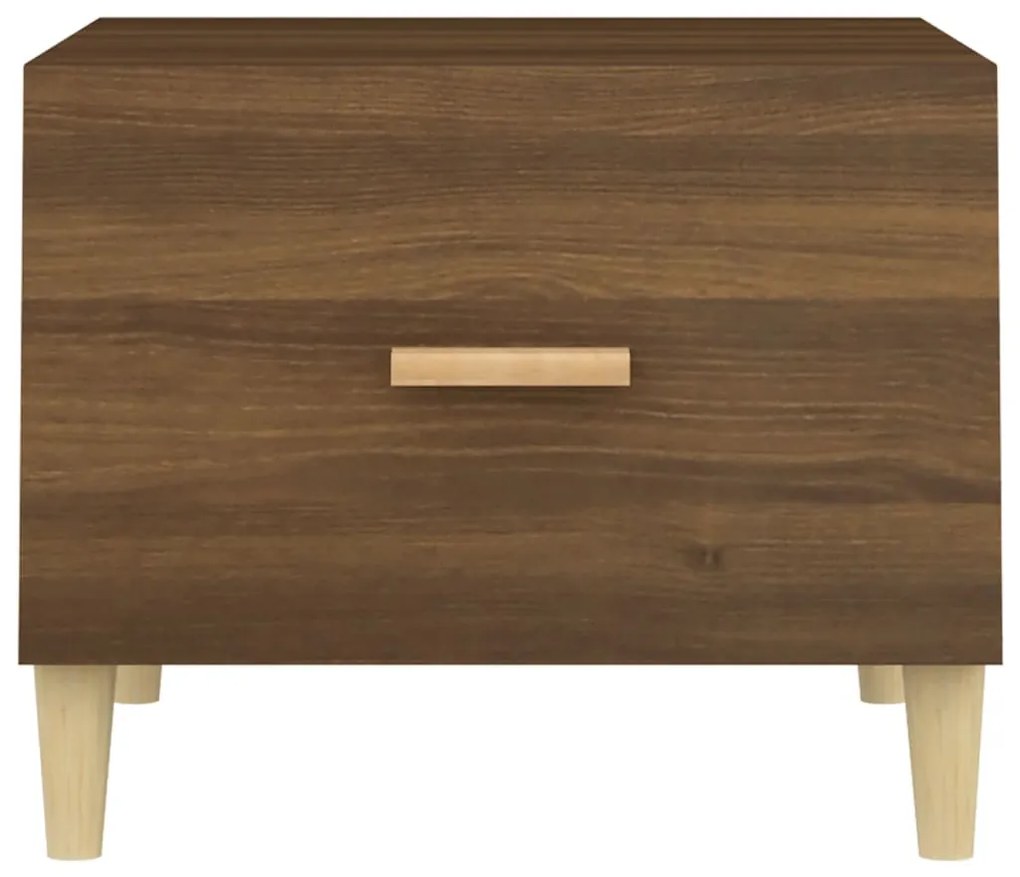 Mesa centro 50x50x40 cm derivados de madeira carvalho castanho