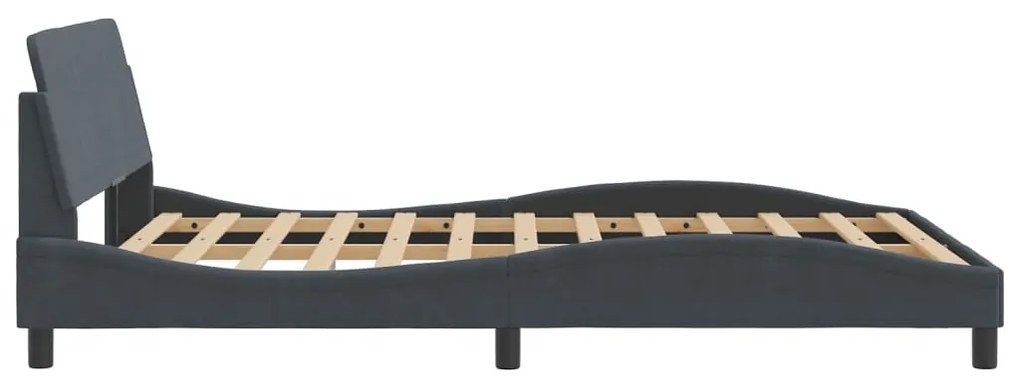 Estrutura de cama sem colchão 120x200 cm veludo cinzento-escuro