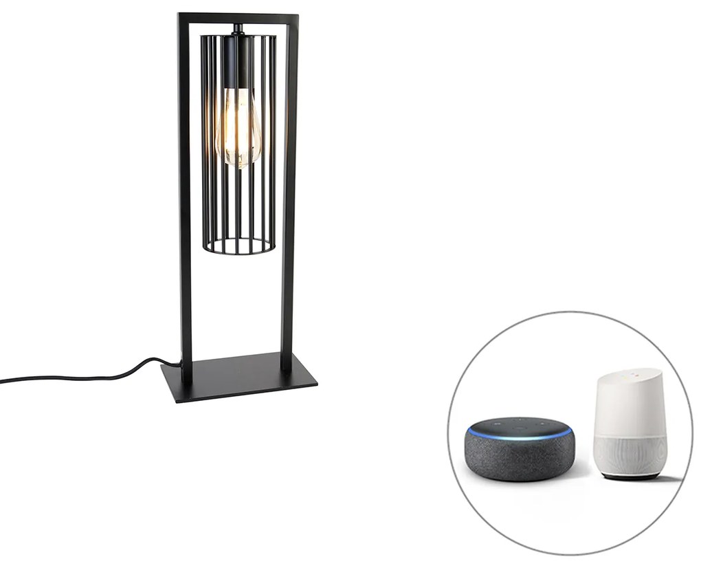 LED Candeeiro de mesa inteligente moderno preto com Wi-Fi ST64 - Balenco Wazo Moderno