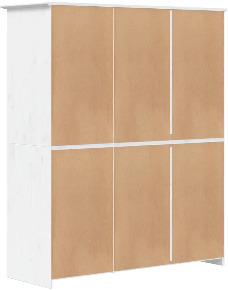 Roupeiro BODO 146x53,5x173 cm madeira de pinho maciça branco