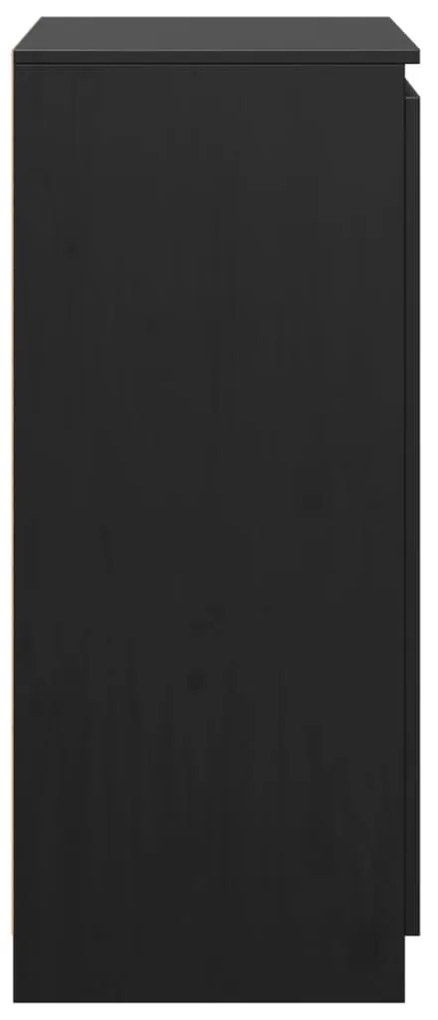 Aparador pinho maciço 60x36x84 cm preto