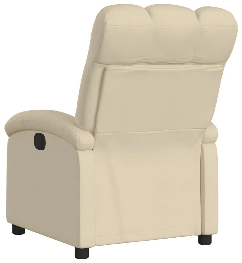 Poltrona reclinável tecido cor creme