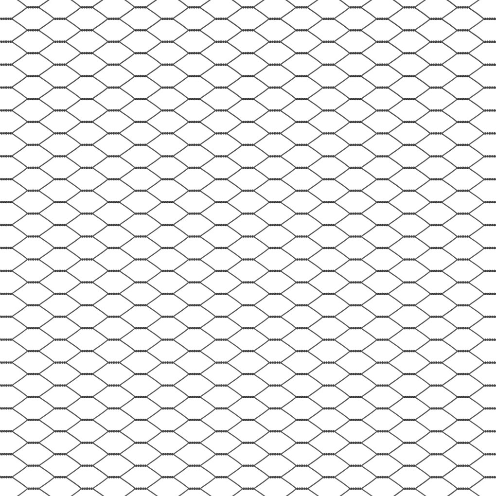 Cerca Hexagonal vidaXL Cinza 1,6x50 m Aço, Postes de Cerca vidaXL com