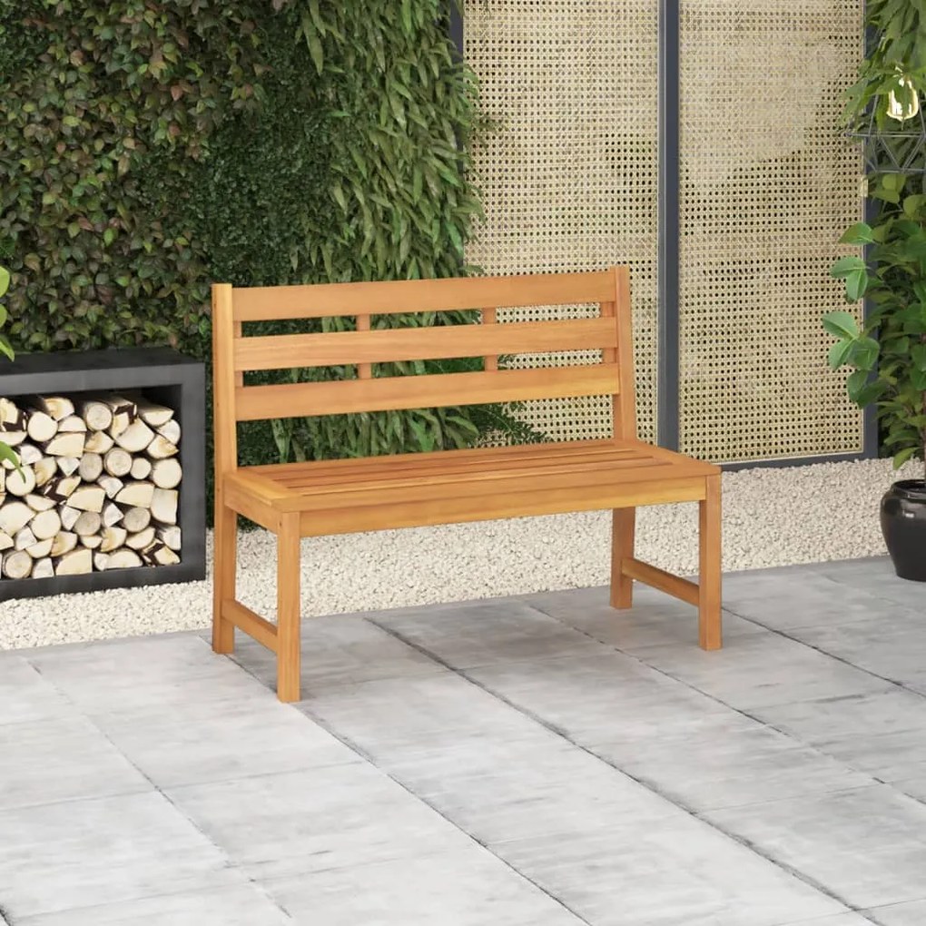 vidaXL Banco de jardim 114 cm madeira de teca maciça