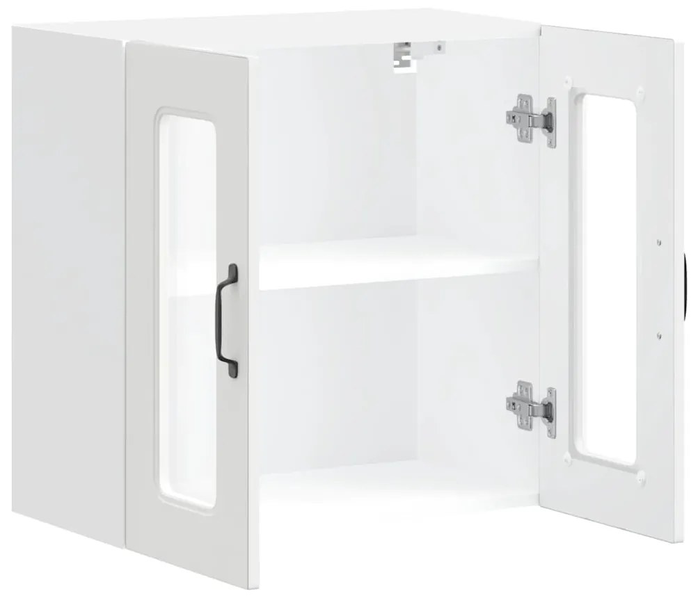 Armário de parede de cozinha porta vidro Kalmar branca