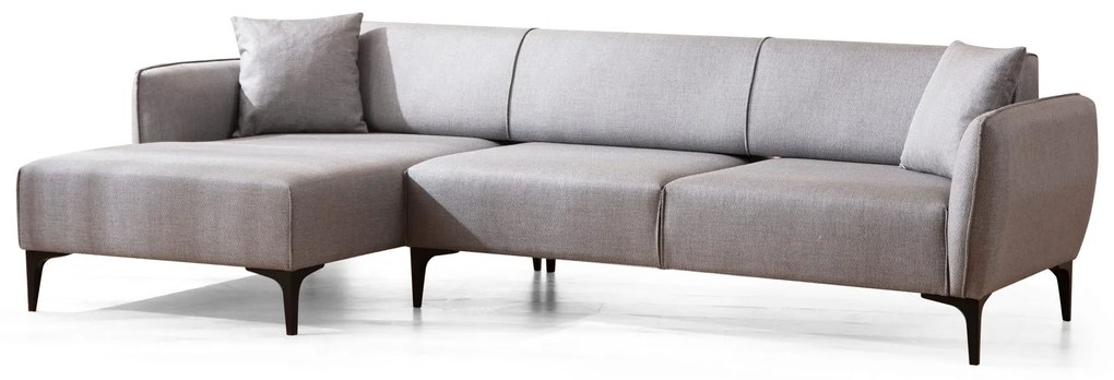 Sofá de Canto Belissimo – Cinzento – 140 x 270 cm