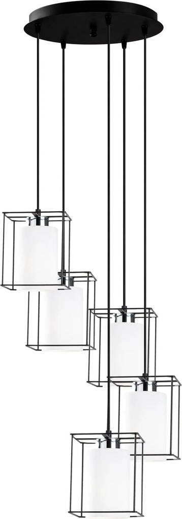 Candeeiro de Teto Swank – Preto – Diâmetro 40 cm, Altura 113 cm