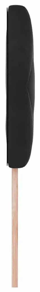 Cabeceira em veludo preto com design de bloco de diamante - 90cm