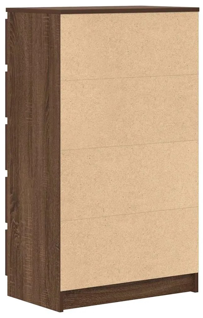 Armário de gavetas 60x36x103cm deriv. madeira carvalho castanho