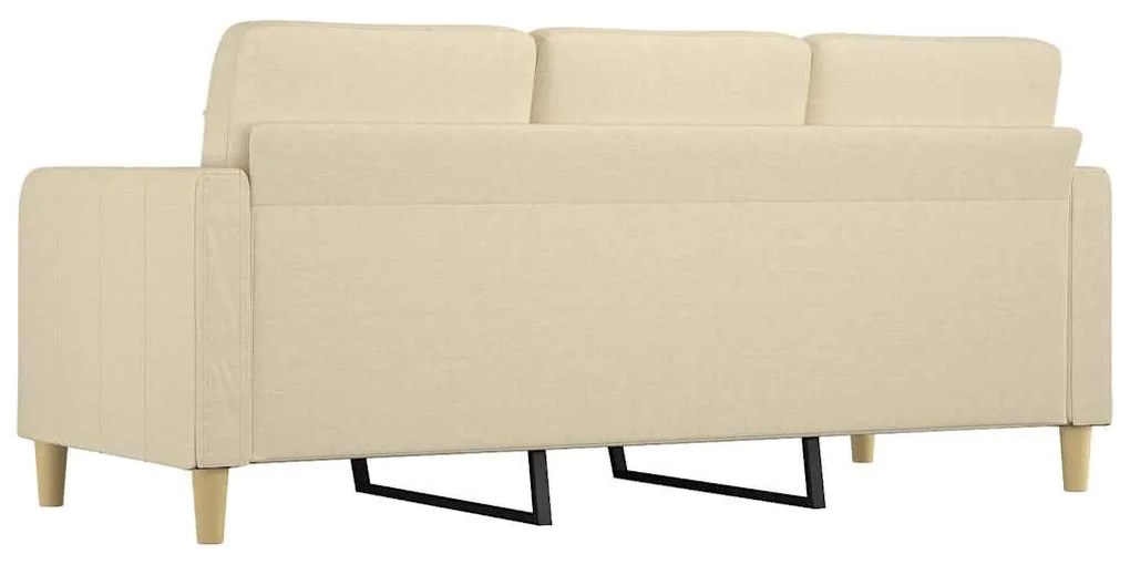 Sofá de 3 lugares tecido 180 cm cor creme
