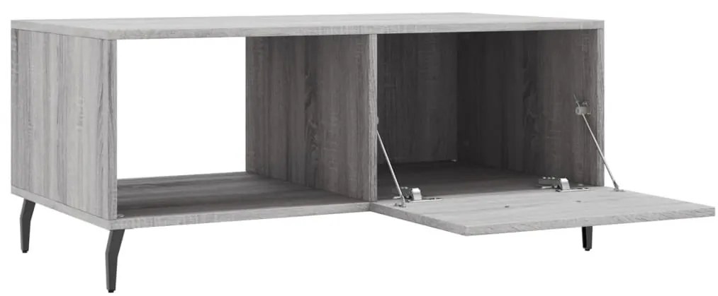 Mesa de centro 90x50x40 cm derivados de madeira cinzento sonoma