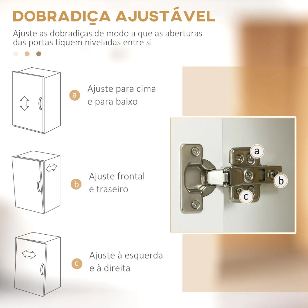 Armário de Cozinha com 4 Portas Bandeja Amovível Prateleira Ajustável Gaveta e Bancada para Micro-Ondas 70x40x180 cm Branco