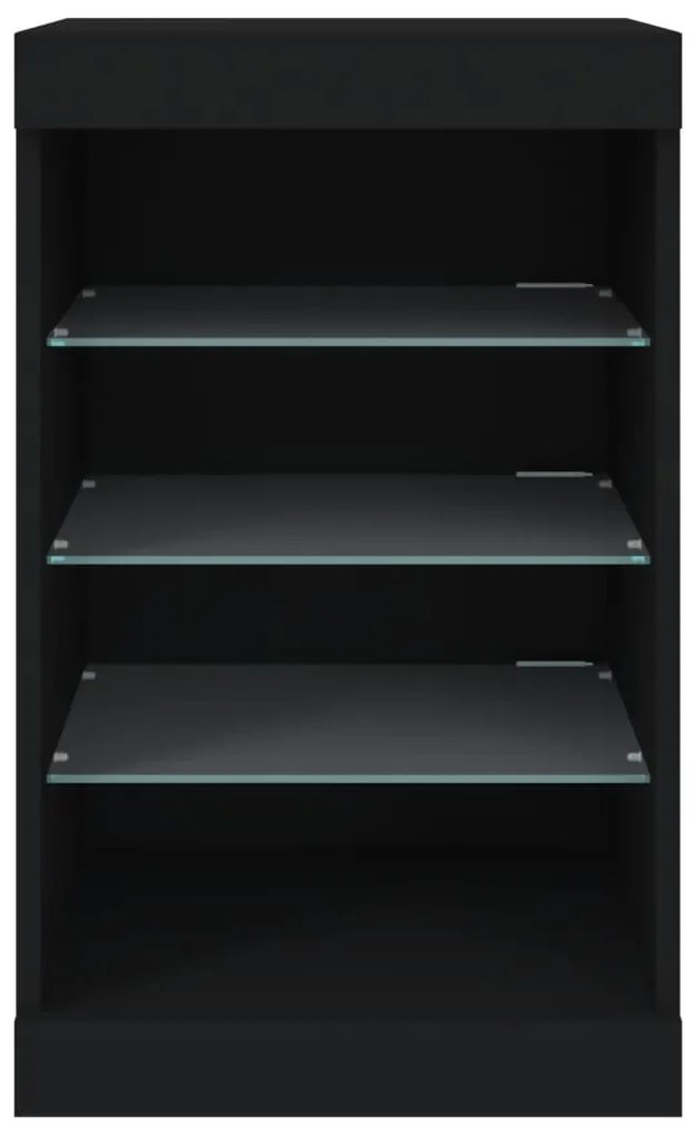 Aparador com luzes LED 41x37x67 cm preto