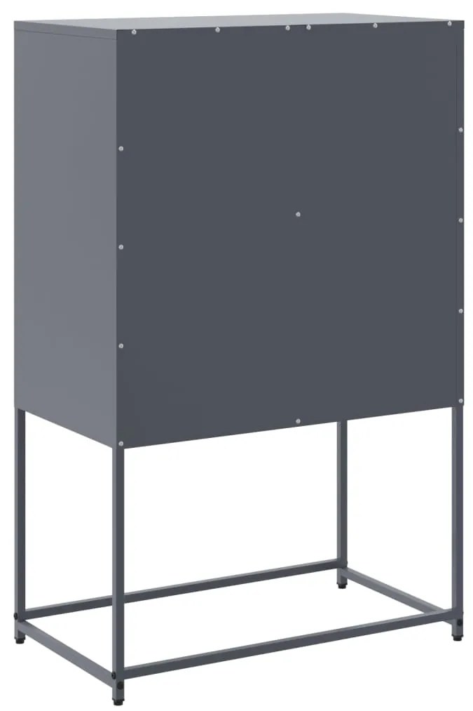 Aparador alto 68,5x38,5x107 cm aço antracite