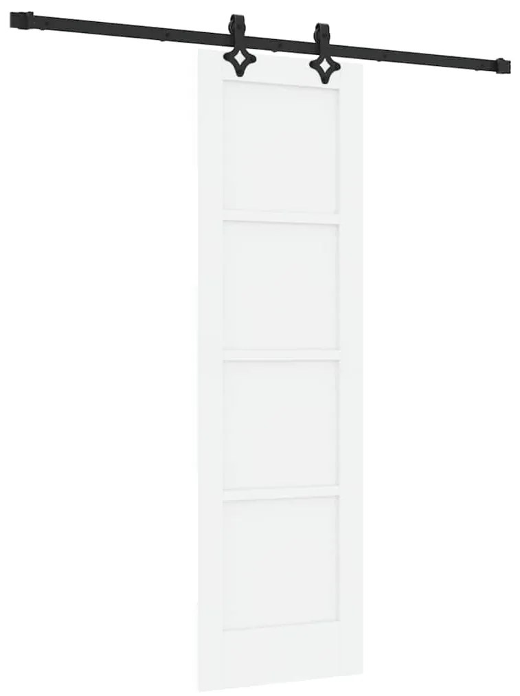 Porta Deslizante vidaXL com Conjunto de Ferragens Branco 61x198.5 cm M