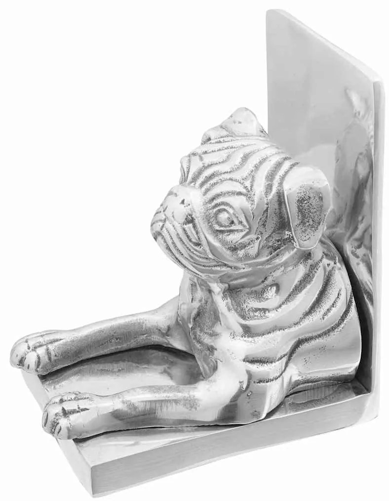 vidaXL Aparadores de livros 2 pcs Prateado 12 x 15 x 18 cm Alumínio