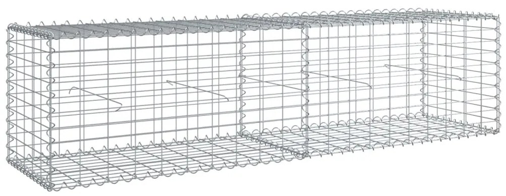 Cesto gabião com cobertura 200x50x50 cm ferro galvanizado