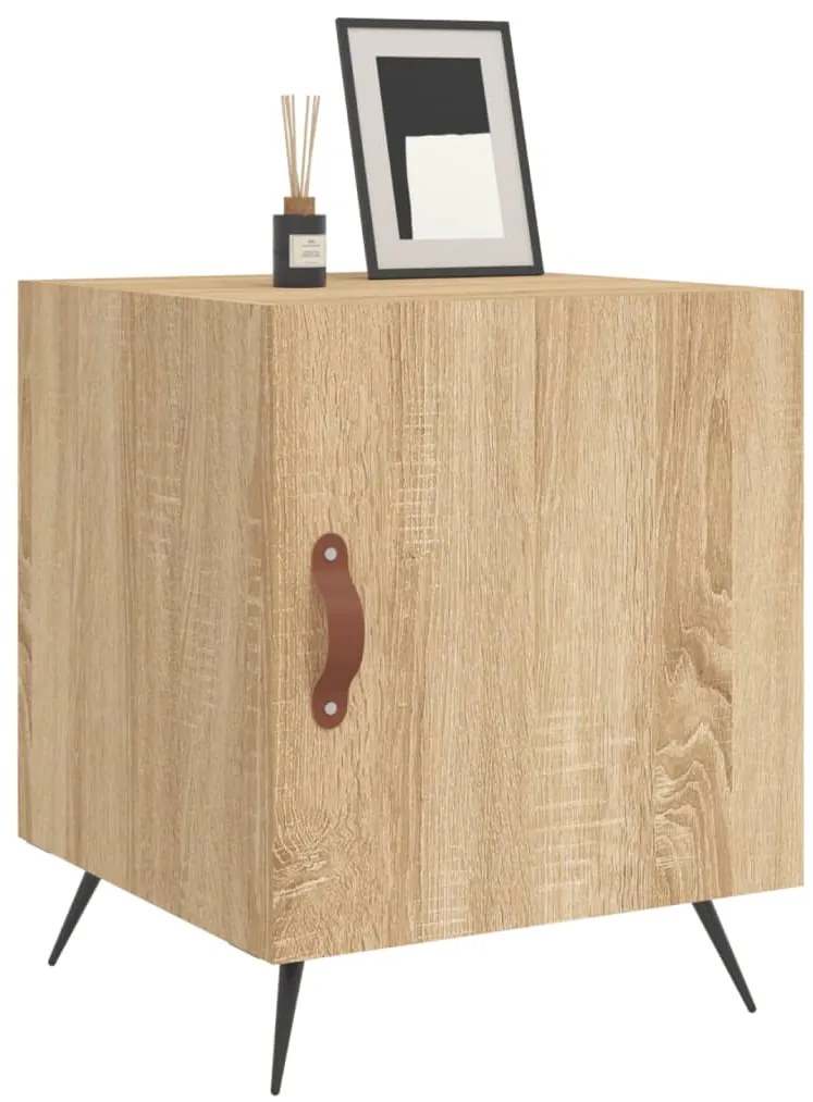 Mesa cabeceira 40x40x50 cm derivados de madeira carvalho sonoma