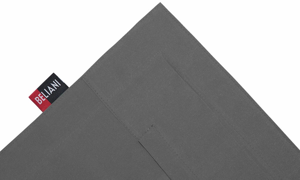 Pufe almofada cinzento escuro 140 x 180 cm FUZZY Beliani