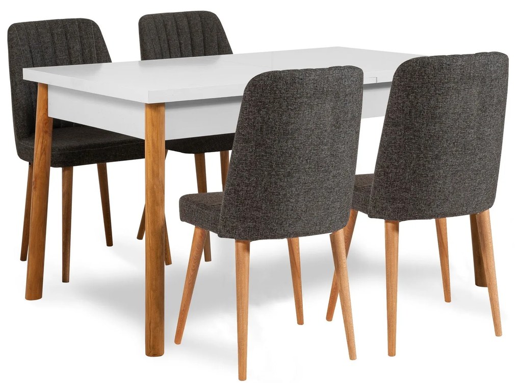 Conjunto de Mesa de Jantar Extensível Santiago – Pinho Atlântico, Bran