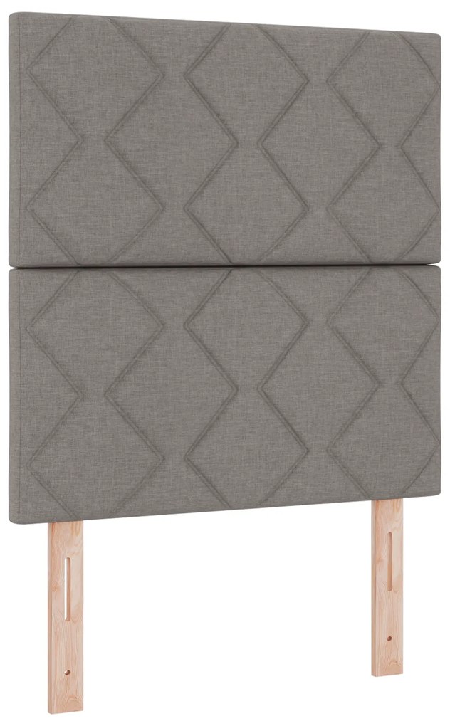 Cabeceira vidaXL Design de Blocos de Diamante Taupe 80 cm Tecido, Cabe